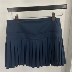 Gold Hinge Navy Pleated Women's Skirt